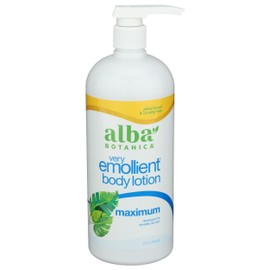 Alba Botanica Daily Moisturizing Lotion, Dry Skin, with Vitamin E and Shea Butter, 32 Oz (Packaging May Vary)