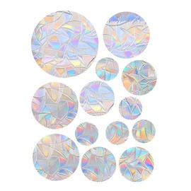 EYVRPAU 26 Round Prism Window Stickers Suncatcher Bird Anti Collision Window Stickers Electrostatic Adsorption