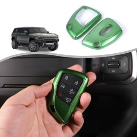 Key Fob Cover for Hummer EV Accessories Key Fob Cover Case Shell Compatible with Hummer EV Pickup SUV 2022-2025 Key Fob Case Protector Smart Key Case (Greener)