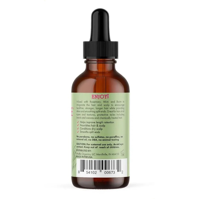 Aceite Capilar Orgánico De Menta Y Romero Para El Encrespami