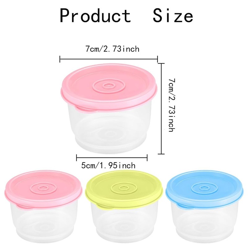 Shirene Small Food Containers with Lids,6 Pcs 150ml Food Containers