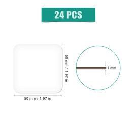 SAVITA 24pcs Sublimation Fridge Magnets, 2x2inch Sublimation Magnet Blanks Bulk Square Refrigerator Magnets for Home Kitchen Office Whiteboard Decoration, (D29019)