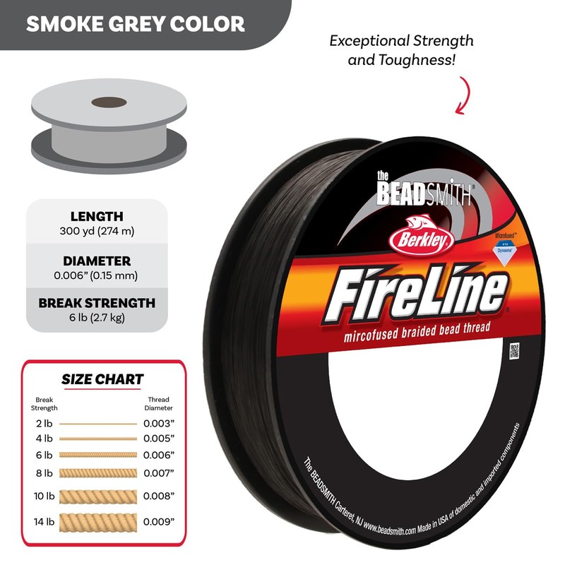 The Beadsmith Fireline by Berkley – Micro-Fused Braided Thread –