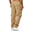 THWEI Mens Cargo Pants Casual Cotton Jogger Multi Pockets Outdoor
