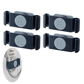 DRYIC 4 Piece Kitchen No-Punch Appliance Wire Wrapper Appliance Wire Wrapper, No Punching Cord Holders Cord Clip Cord Storage Organizer Power Plug Hook for Kitchen Room