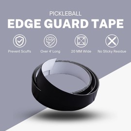 Pickleball Paddle Edge Guard Tape | Perfect Fit Pickle Ball Paddle Edge Protection Tape | No Wrinkling | Black | Narrow Width