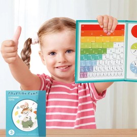 MuMuSen Magnetic Fraction Educational Puzzle, Magnetic Fraction Tiles,Fraction Manipulatives & Fraction Circles Activity Set,Mathe Grundschule Material