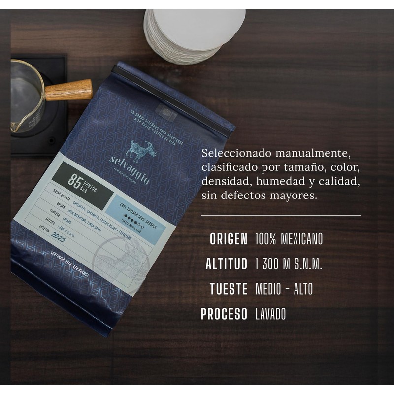 Café de Especialidad Premium Selvaggio en Grano 470 Gramos