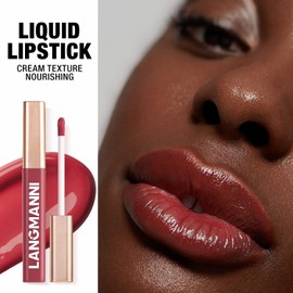 Jolilab 6Pcs Velvet Matte Liquid Lipstick Nude Matte Soft Dark Color Stick High Pigmented Long-Lasting Waterproof Liquid LipStick Lip Gloss Beauty Cosmetics Gift for Girls and Women（SetB 6Color）