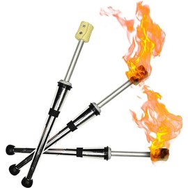 PEHHAH Fire Torch Juggling Club - Silver Set of 3