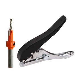 EKDJKK Hole Punch 5/16 inch 8mm, 2pcs Heavy Duty Paper Hole Punch Set with Countersink Drill Hole Puncher Single Hand Held Long Hole Punch for Paper Card Plastic Cardboard