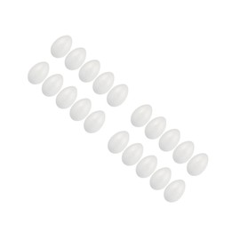 Operitacx 2sets Foam Hollow Egg Filler Fidget Bubbles for Pop up Bubble Eggs Polystyrene Balls Ornaments for DIY Crafts Foam Model DIY Egg Shape Foam Models 10pcs*2