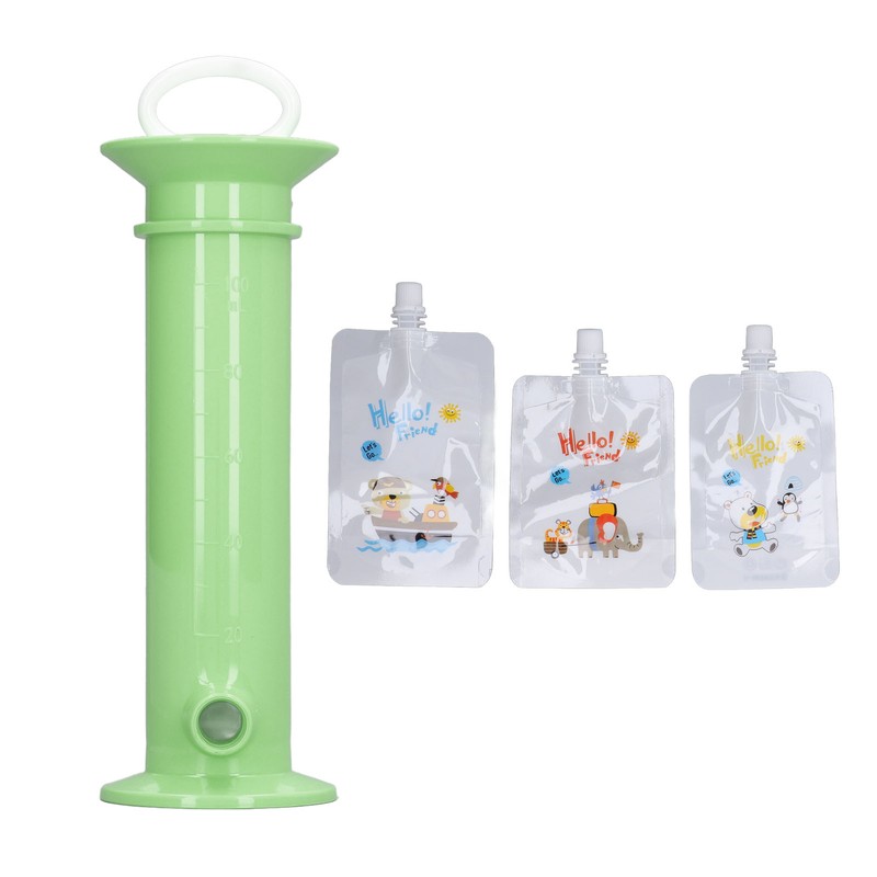Toddler Reusable Fruit Puree Squeeze Filler Professional Ergonomic Baby Food