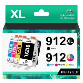 colorfly 912XL Multipack Compatible with HP 912 Printer Cartridges HP 912 XL for HP OfficeJet Pro 8022 Cartridges 8020 8024 8023 8025 HP OfficeJet 8012 8014 8015, HP Officejet 8010 Cartridges