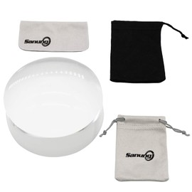 Sanung 8X Dome Magnifying Glass High Definition Round High Transparent Acrylic Optical Magnifier Reading Aid Paperweight Half Ball Lens Magnifier for Reading Books Map Newspapers