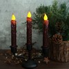 CVHOMEDECO. Real Wax Hand Dipped Battery Operated LED Timer Taper
