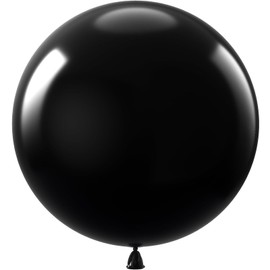 Large Balloons, 6 PCS 36 Inch Black Giant Round Balloons Jumbo Balloons Latex Balloons for Wedding Birthday Party Event Carnival Decoration