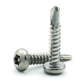 1/4 x 1 inch - 25 Pack - Pan Torx w/Pin Tamper Proof Security Self Driller TEK-3 Screw 410 Stainless Steel - T-27 Bit Included