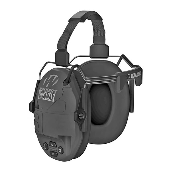 Walker's Rechargeable Lightweight Shooting Hunting Range Electronic Slim Low Profile Hearing Protection FireMax Behind The Neck Earmuffs