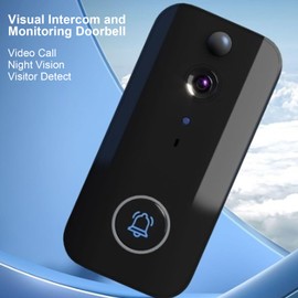 Zyyini Doorbell Camera, 1080P Wire Less Doorbell Camera Supports 2.4G wi fi Network Connection, Voice Conversion,2 Way Talk, PIR Motion Detection, Video Doorbell for Home Office