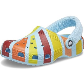 Crocs Classic Graphic Clog, Arctic/Multi, 2 US Unisex Little Kid