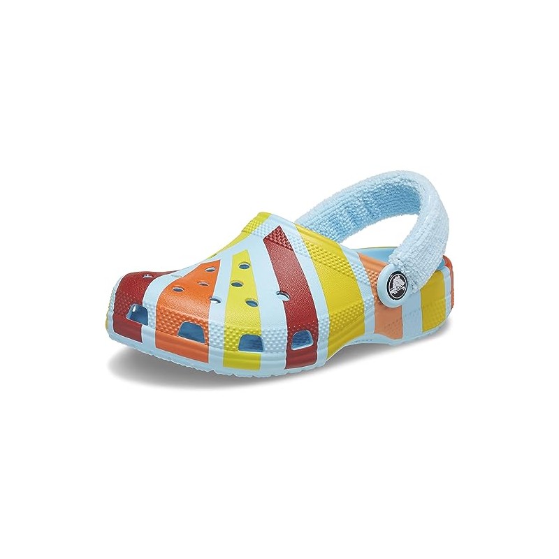 Crocs Classic Graphic Clog, Arctic/Multi, 2 US Unisex Little Kid