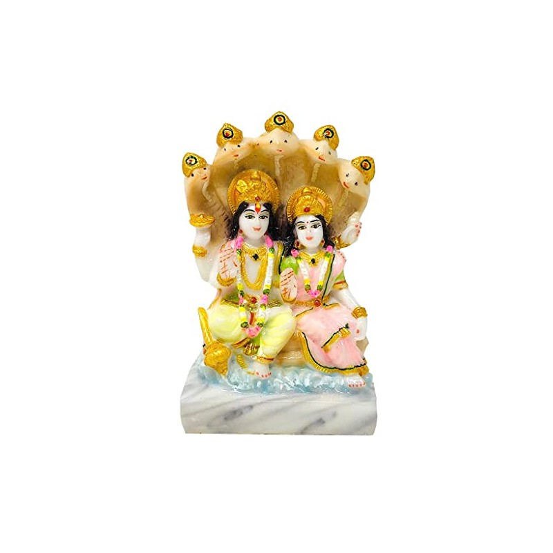 Vishnu Laxmi Murti Marble Idol, Gift Idol, Showpiece Vishnu Laxmi