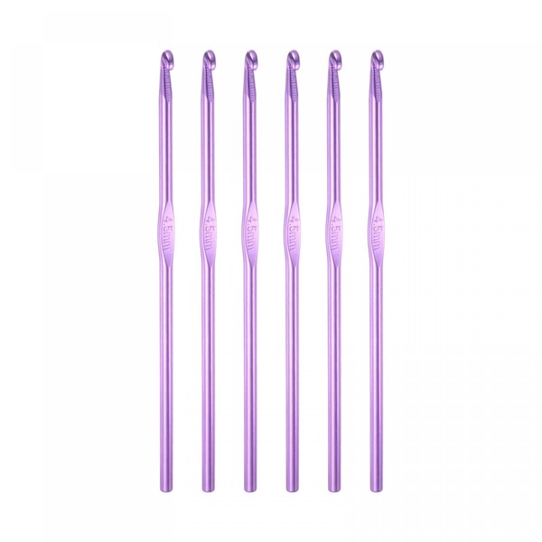 sourcing map Aluminum Crochet Hook 4.5mm US Size 7 Knitting