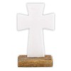 Creative Brands Standing Cross - Enamel- White (2" x 4")