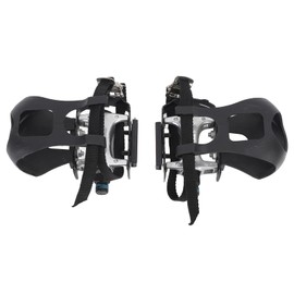 POENVFPO Pedales de Bicicleta Estática con Clip para el Dedo del Pie y Correas, Bicicleta de Ciclismo, Bicicleta Estática de Interior, Piezas de Repuesto para Bicicleta Reclinada