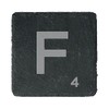 eBuyGB Scrabble Drinks Coasters, Square Slate Coaster, Individual Alphabet Letters,