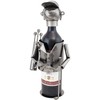 BRUBAKER Wine Bottle Holder Golfer Metal Sculptures and Figurines Decor