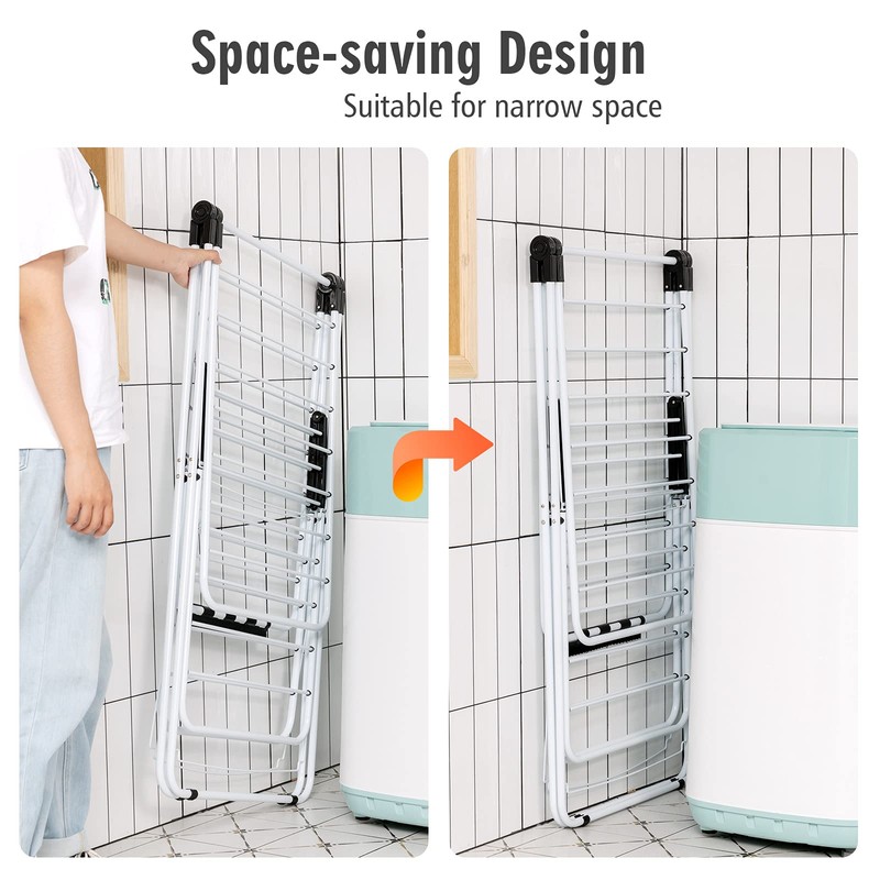 Nightcore 2-Layer Clothes Drying Rack, Aluminum Drying Rack with Adjustable