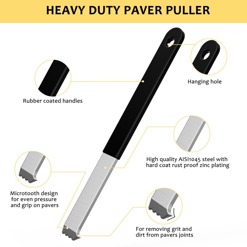 WEIGUZC 2Pcs Paver Puller, Paver Extractor Tool with Joint Scraper