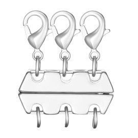 Necklace Layering Magnetic Necklace Clasps and Closures Copper Plated with 18K Real Gold and Silver Layered Necklace Clasp for Stackable Necklaces Bracelet Chains for Women Layered Jewelry, Copper, No