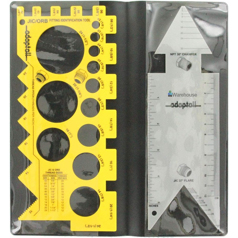 HoseWarehouse Brand TGK02-HW SAE American Thread Identification Kit w/Adaptall Gauges