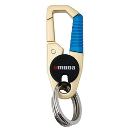 Days Art ab-ky044 OMUDA Carabiner Keychain, Unisex, Locking Function, Strap, Brass, Key Ring, Craft Parts, Gold, Blue, Red, blue
