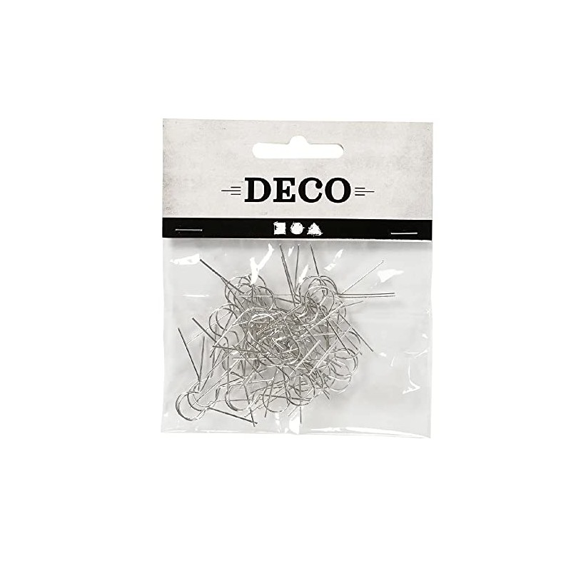 50 Silver Metal Hanging Hooks for 3D Shapes | Christmas