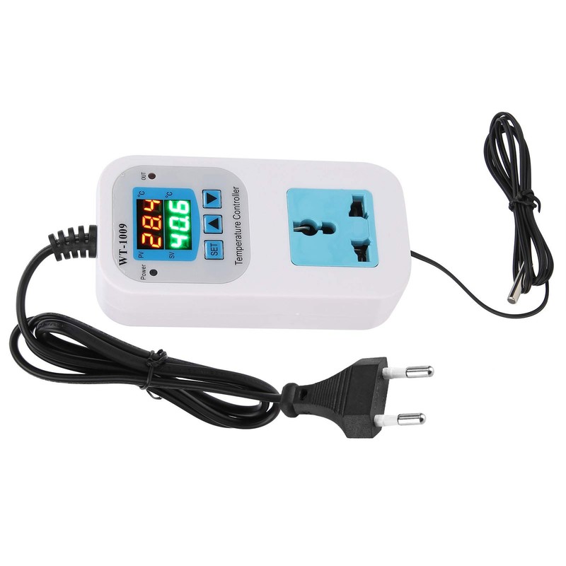 Temperature Controller Reptile Thermostat Switch Socket Dual Display Digital Temperature