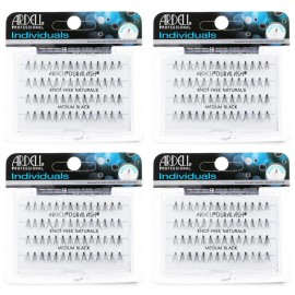Ardell Medium Individual False Eyelashes Black 4 Pack 56 Clusters Natural Look