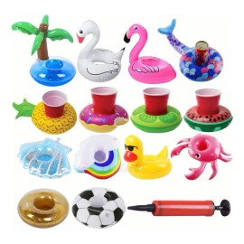 Leawede 15pzs Porta Vasos Inflables Surtidos Piscinas Con In