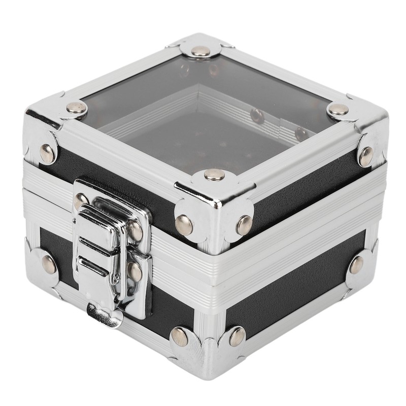Nail Drill Bits Storage Box 25 Holes Transparent Clamshell Lock