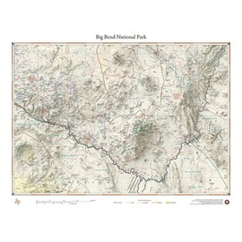 Benchmark Maps Big Bend National Park, Texas Wall Map (26" x 35" - Front Lamination)