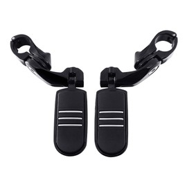 XFMT Black 1-1/4" 32mm Motorcycle Short Angled Highway Engine Guard Foot Pegs For Harley Streamliner Style