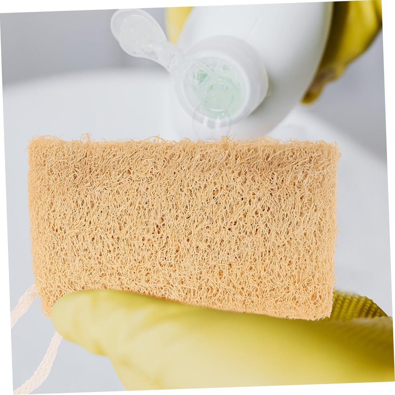 FRCOLOR 2pcs Natural Loofah Dishwashing Sponge Scrubber Multi Use Cleaning