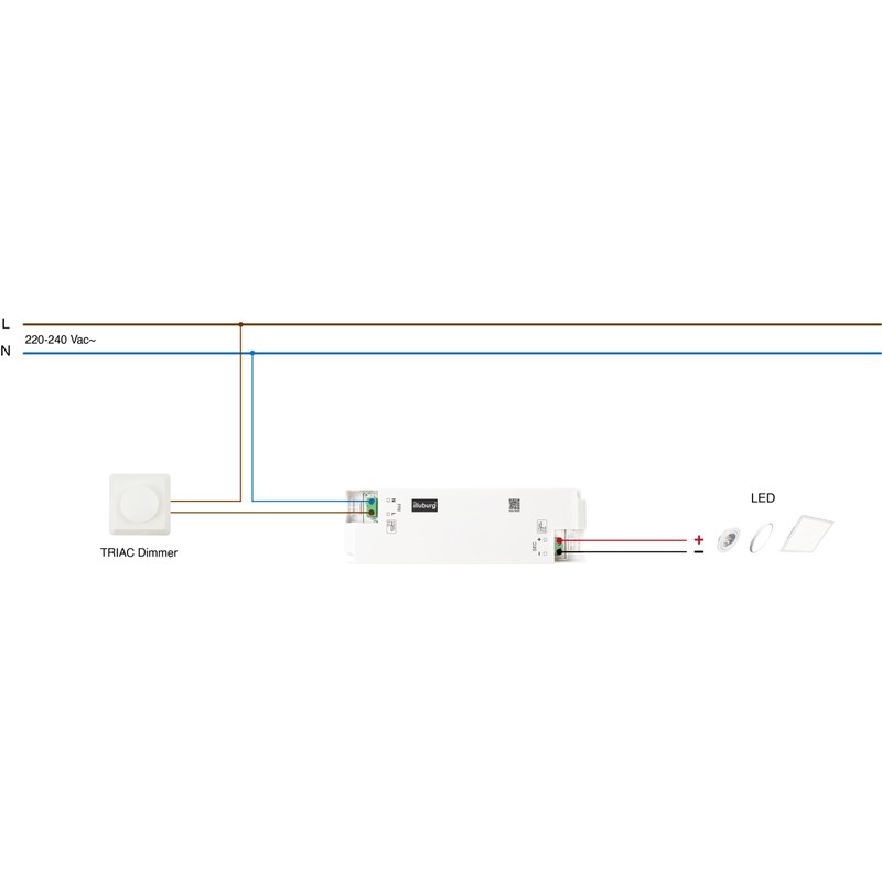 illuburg LED Transformer Dimmable Triac 1050mA Constant Current 25W -