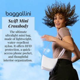 Baggallini Women's Swift Mini Crossbody, B-lite Bright White, One Size