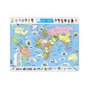 Larsen K1 The Earth Political World Map, German Edition, Frame