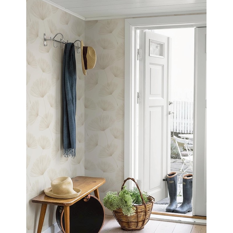 Neutral Botanical Peel and Stick Wallpaper Modern Farmhouse Contact Paper