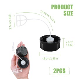 Monvify Fuel Cap for Trimmer and Brush Cutter 2 Pieces Fuel Tank Trimmer Fuel Replacement Parts for Lawn Mower Fuel Tank Lawn Mower Chainsaw Part